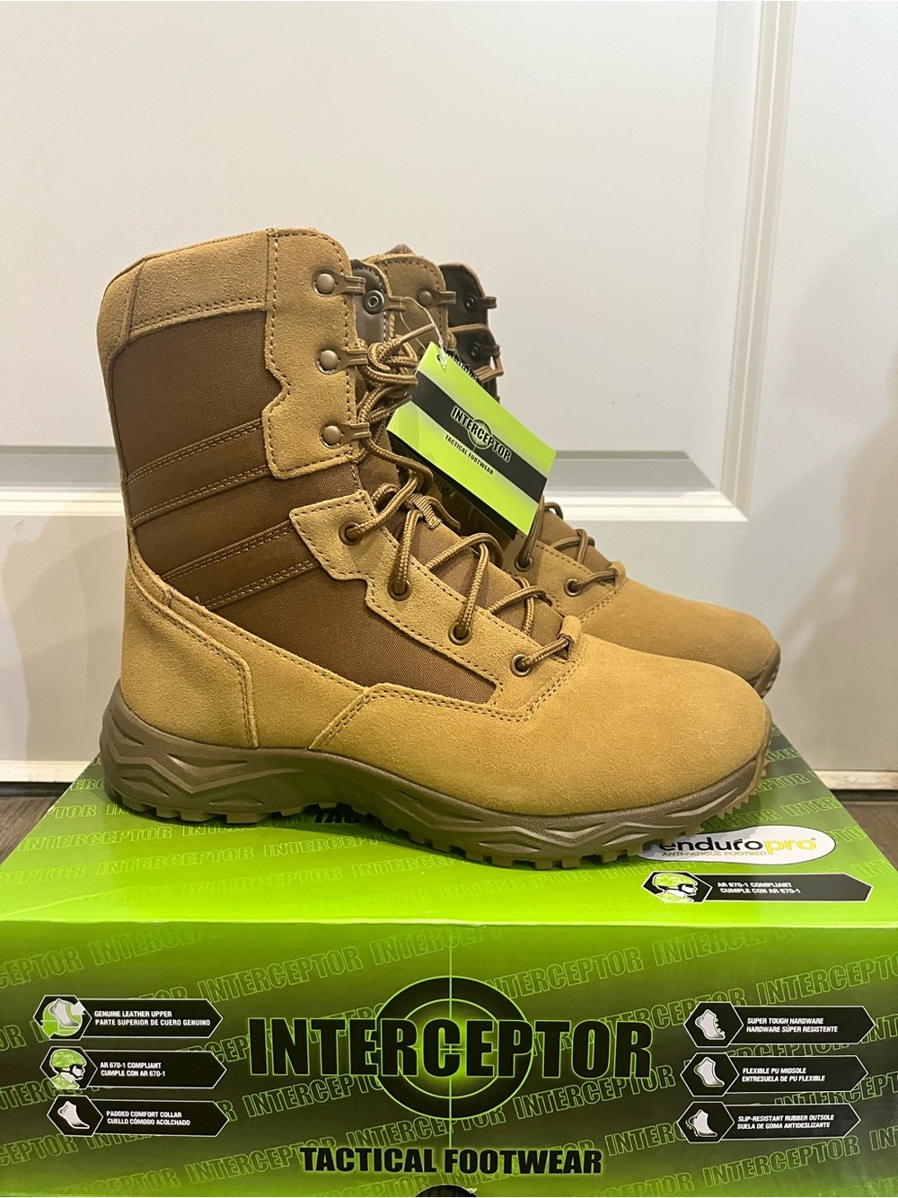 Interceptor Tactical Men's Tan Boots
